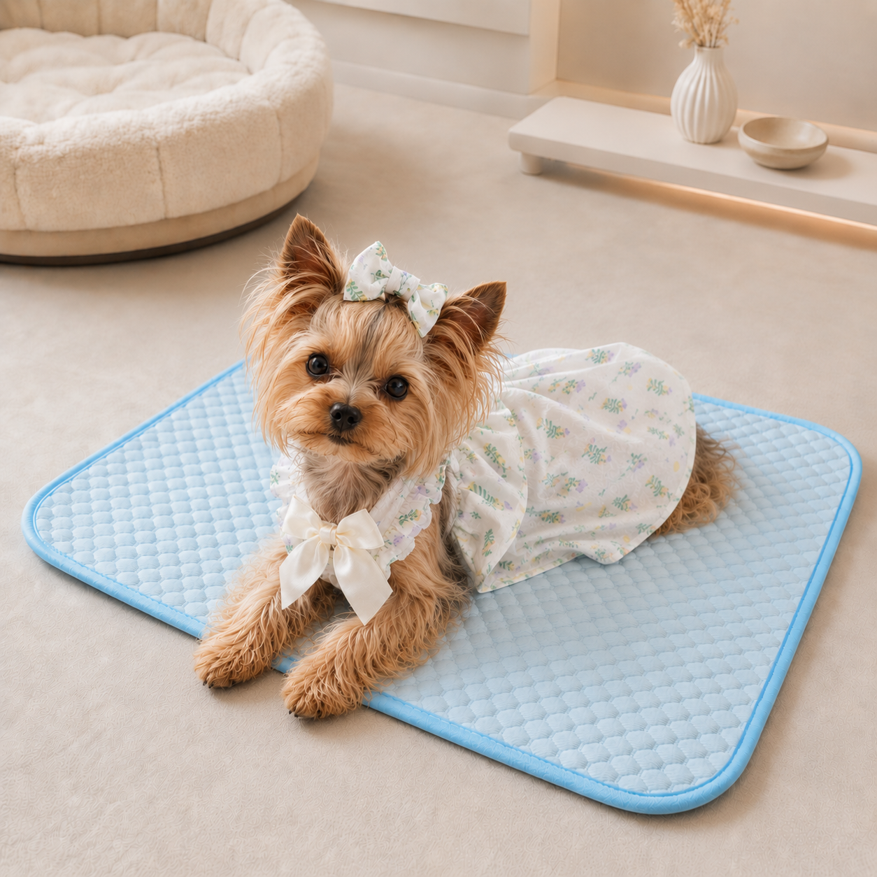 Cooling Pet Mat for Dogs & Cats – Breathable Washable Summer Sleeping Pad for Small & Medium Pets