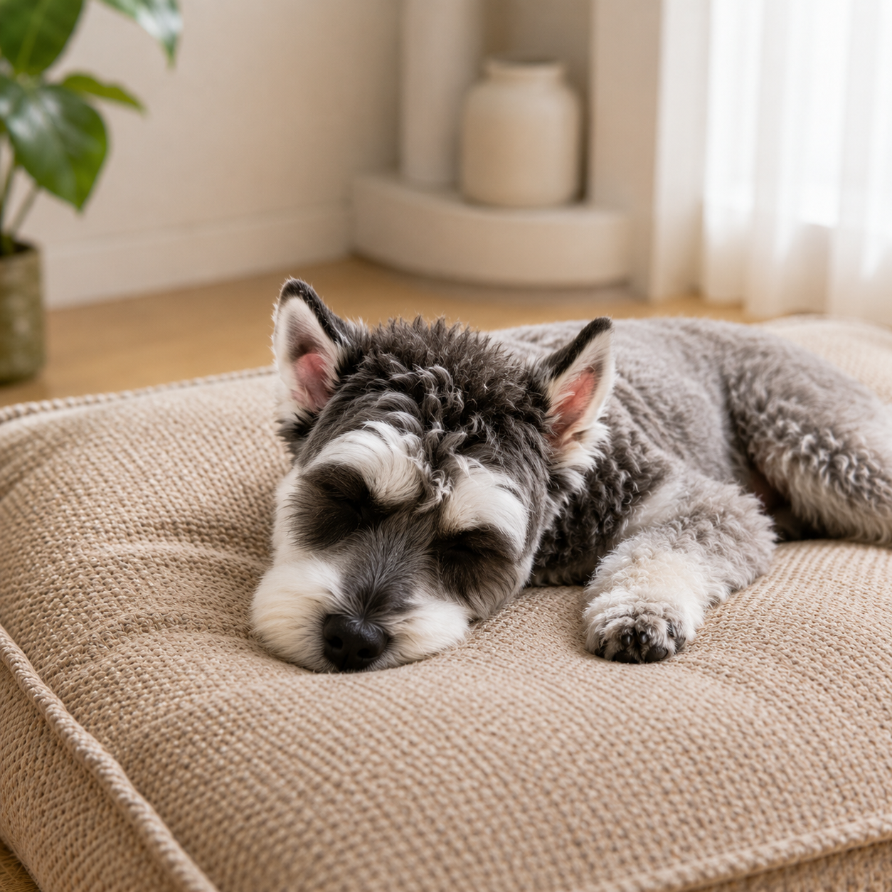 Removable Washable Pet Bed Cushion – Soft Rectangular Dog & Cat Sleeping Mat