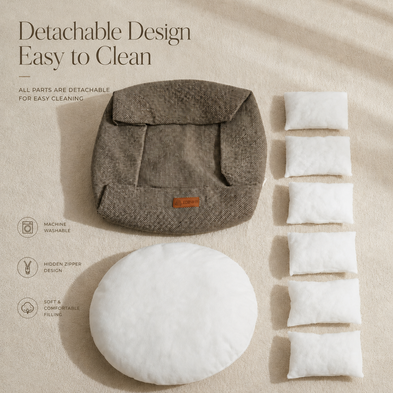 Luxury Hexagon Pet Bed  Minimalist Orthopedic Dog & Cat Sofa Bed