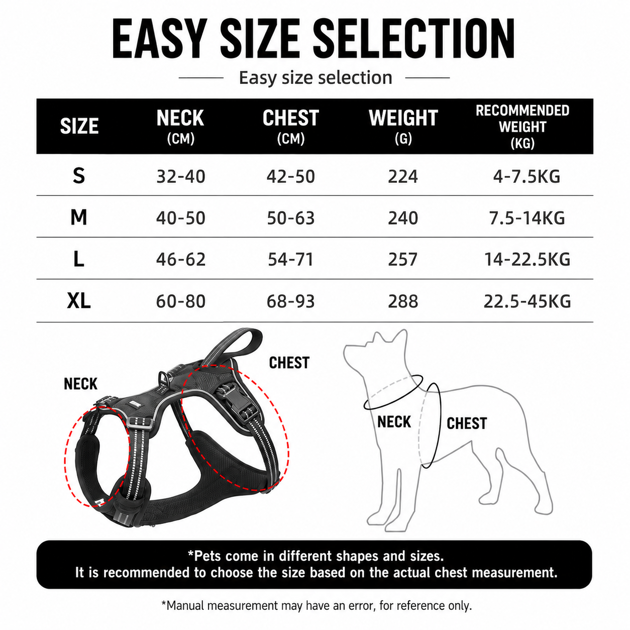 Adjustable No-Pull Dog Harness