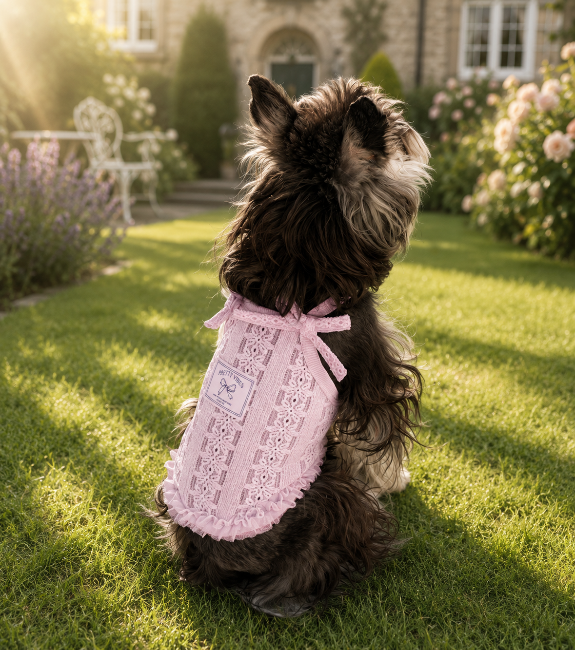 Pink Lace Dog Camisole Dress for Small Dogs | Breathable Pet Summer Vest