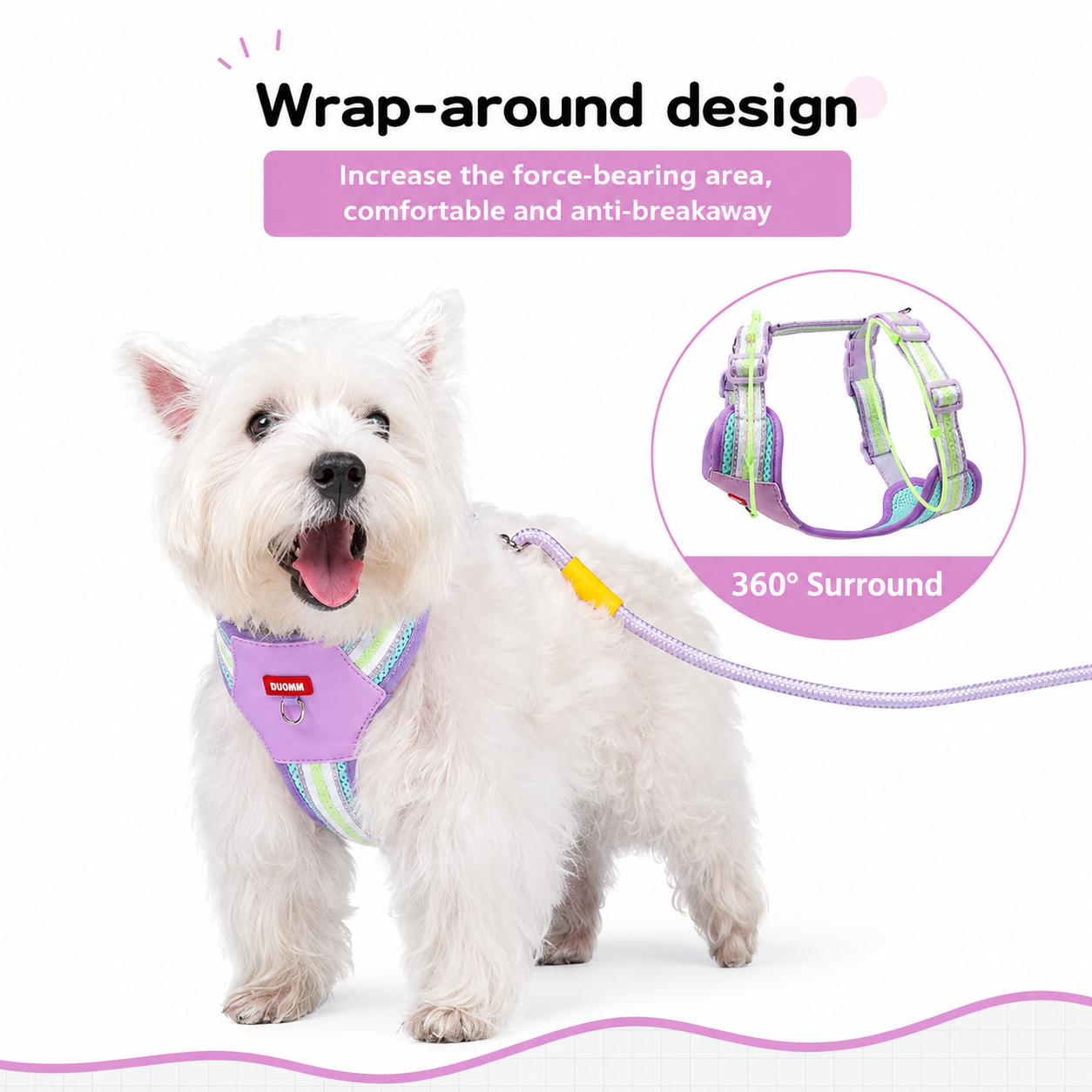 Wrap-Around No Pull Dog Harness