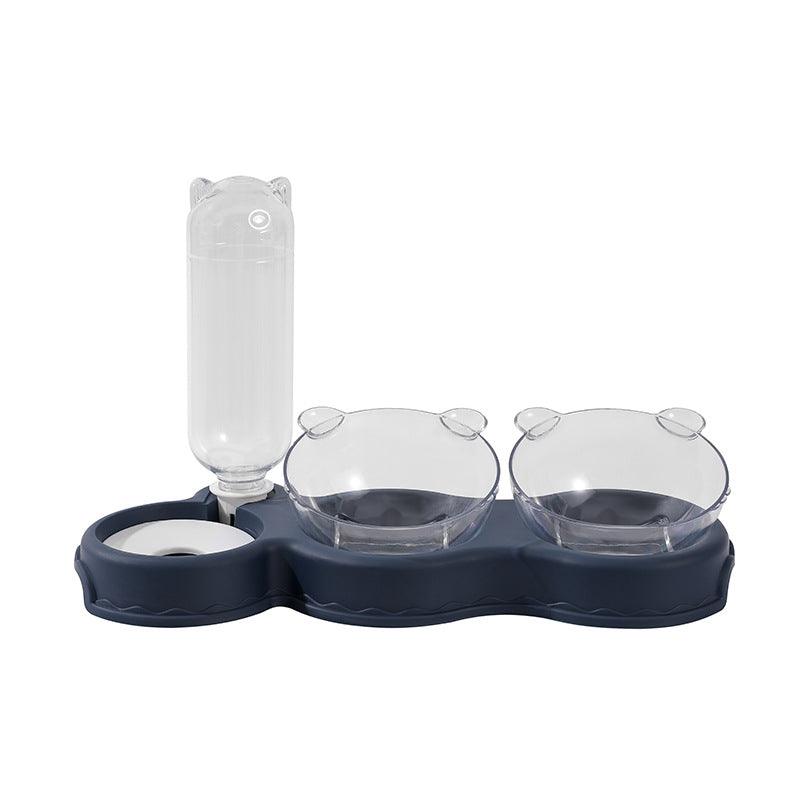 2-in-1 Pet Feeder & Water Dispenser for Dogs & Cats