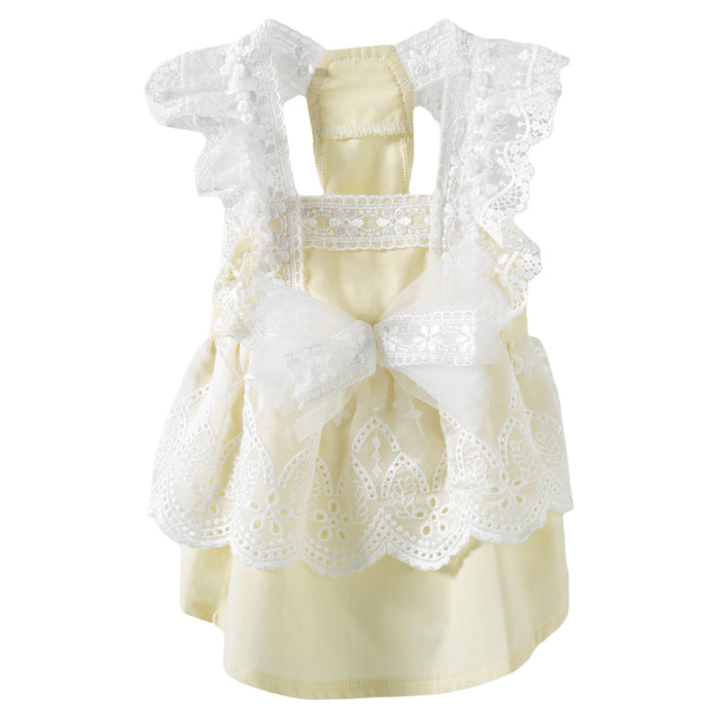 Cute Princess Thin Dress for Maltese, Yorkshire Terrier & Small Breed Dogs, Lightweight Spring & Summer Pet Clothing