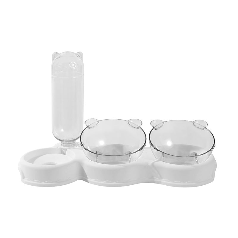 2-in-1 Pet Feeder & Water Dispenser for Dogs & Cats