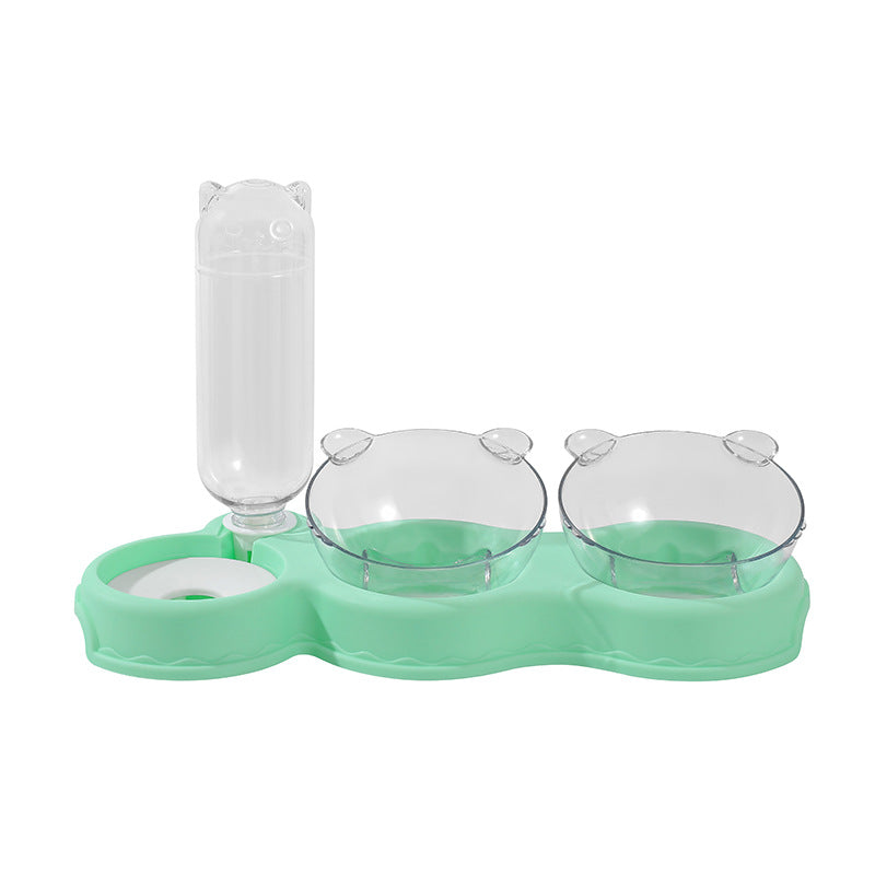 2-in-1 Pet Feeder & Water Dispenser for Dogs & Cats
