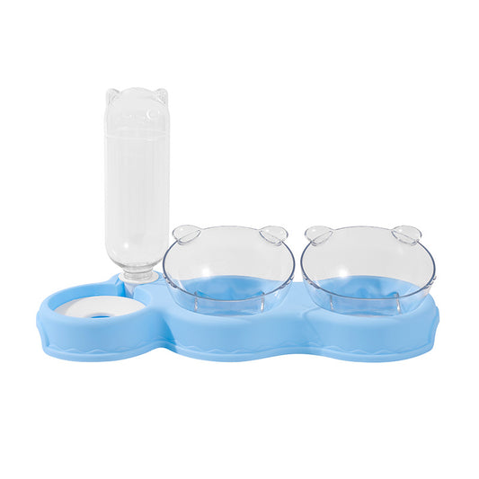 2-in-1 Pet Feeder & Water Dispenser for Dogs & Cats