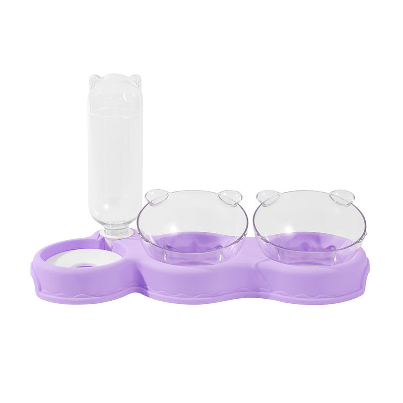 2-in-1 Pet Feeder & Water Dispenser for Dogs & Cats