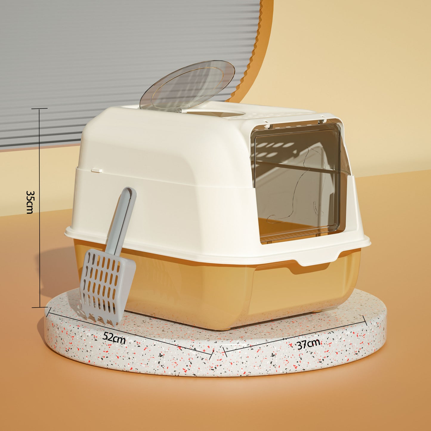 All-in-One Portable Cat Litter Box with Anti-Splash & Odour Control