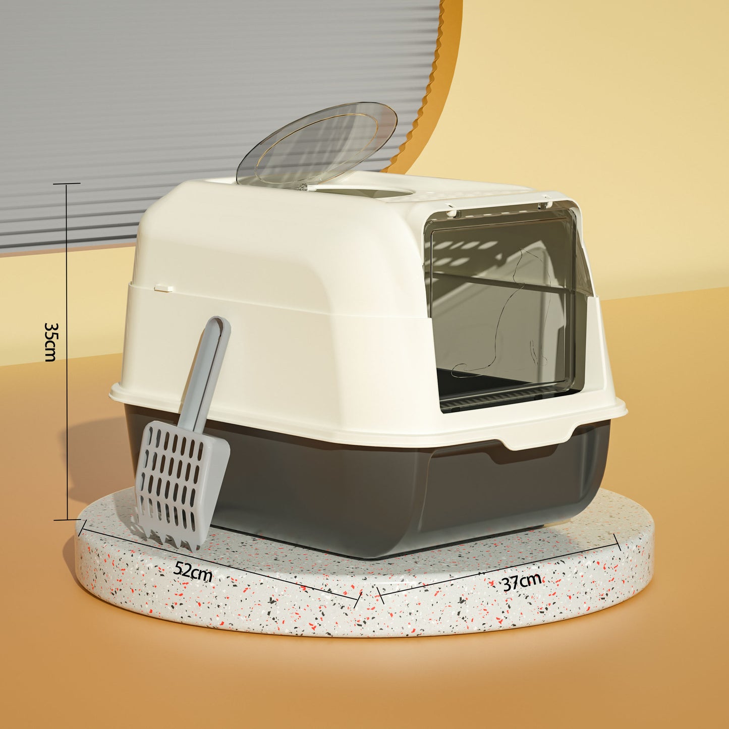 All-in-One Portable Cat Litter Box with Anti-Splash & Odour Control