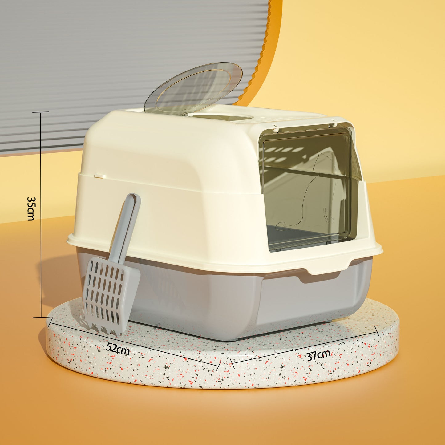 All-in-One Portable Cat Litter Box with Anti-Splash & Odour Control