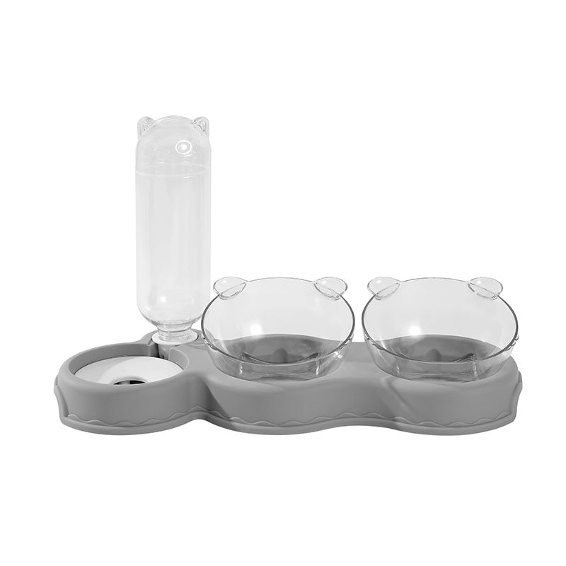 2-in-1 Pet Feeder & Water Dispenser for Dogs & Cats
