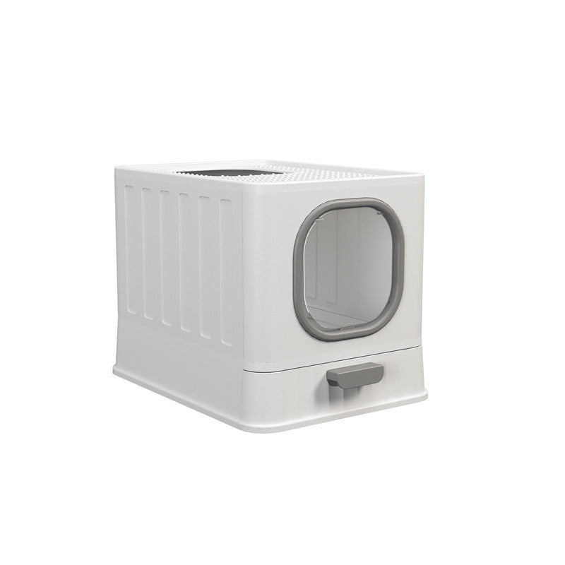 Fully Enclosed Drawer Cat Litter Box with Odor Lock & Anti-Splashing