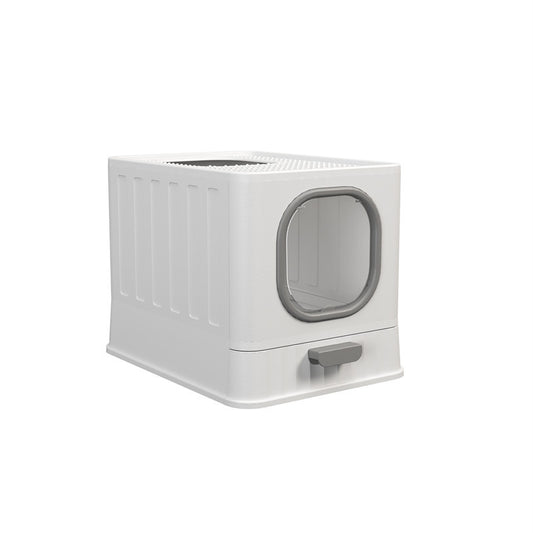 Fully Enclosed Drawer Cat Litter Box with Odor Lock & Anti-Splashing