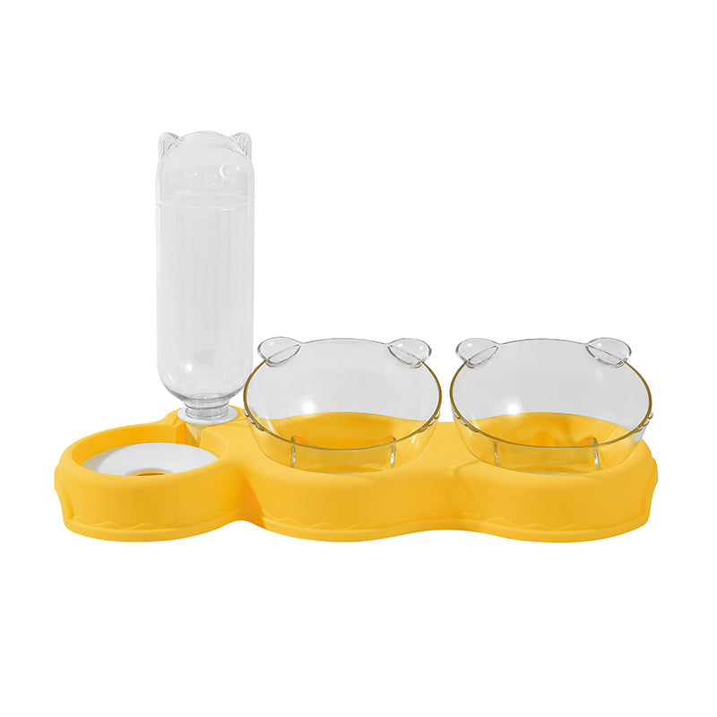 2-in-1 Pet Feeder & Water Dispenser for Dogs & Cats