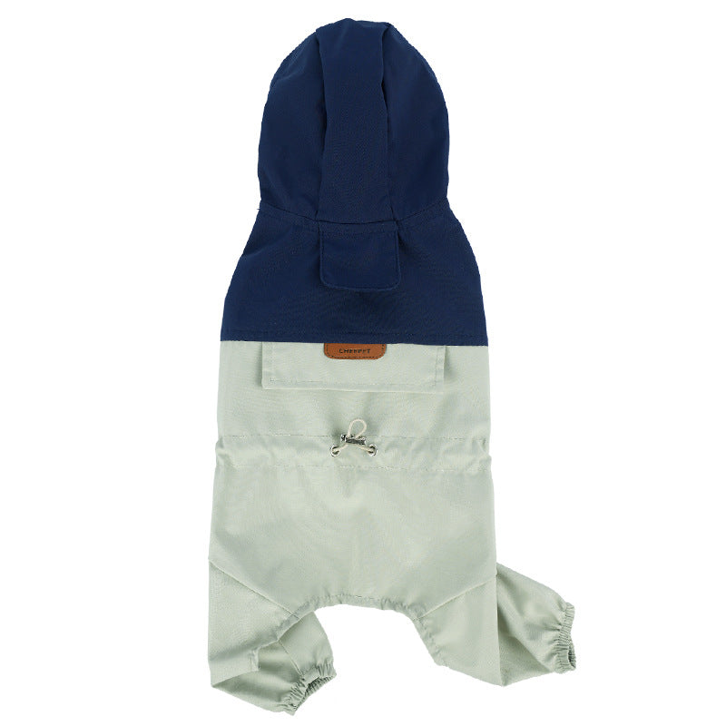 Waterproof 4-Leg Raincoat Windbreaker for Small and Medium Dogs