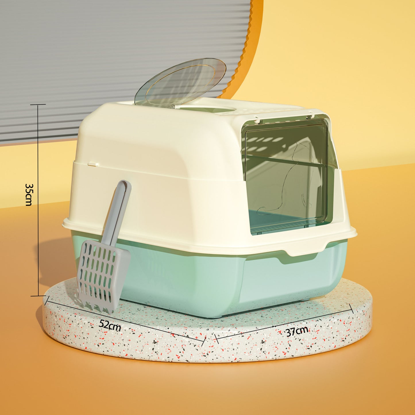 All-in-One Portable Cat Litter Box with Anti-Splash & Odour Control