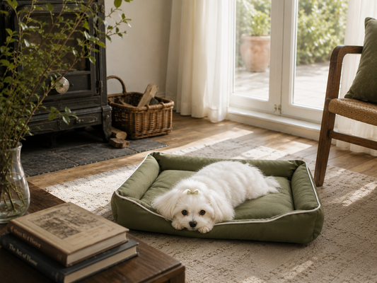 Luxury Removable Dog Bed with Raised Sides – Soft Washable Pet Sofa Bed for Small & Medium Dogs