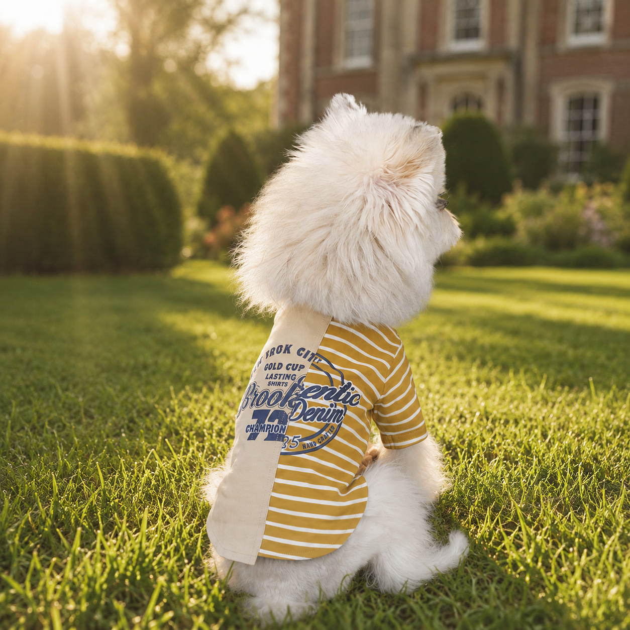 Blue Striped Dog T-Shirt for Small Dogs | Soft Breathable Puppy Clothes