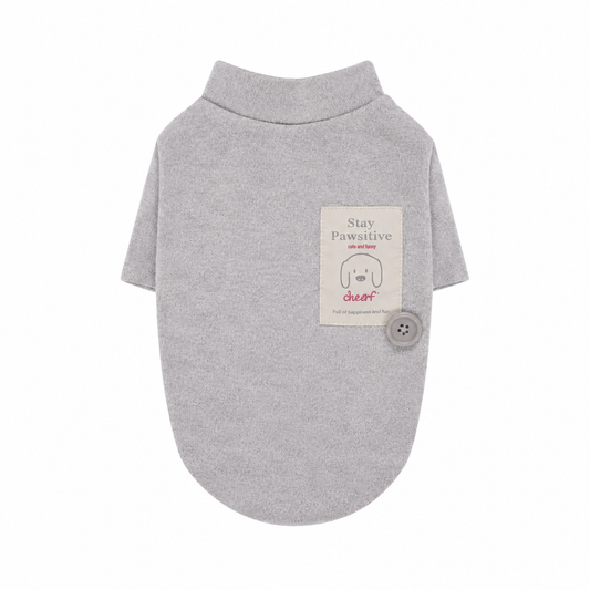 Minimalist Dog Turtleneck Shirt for Small Dogs | Soft Warm Pet Sweater