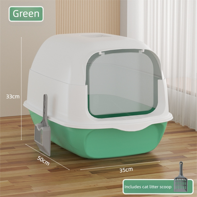 All-in-One Portable Cat Litter Box with Anti-Splash & Odour Control
