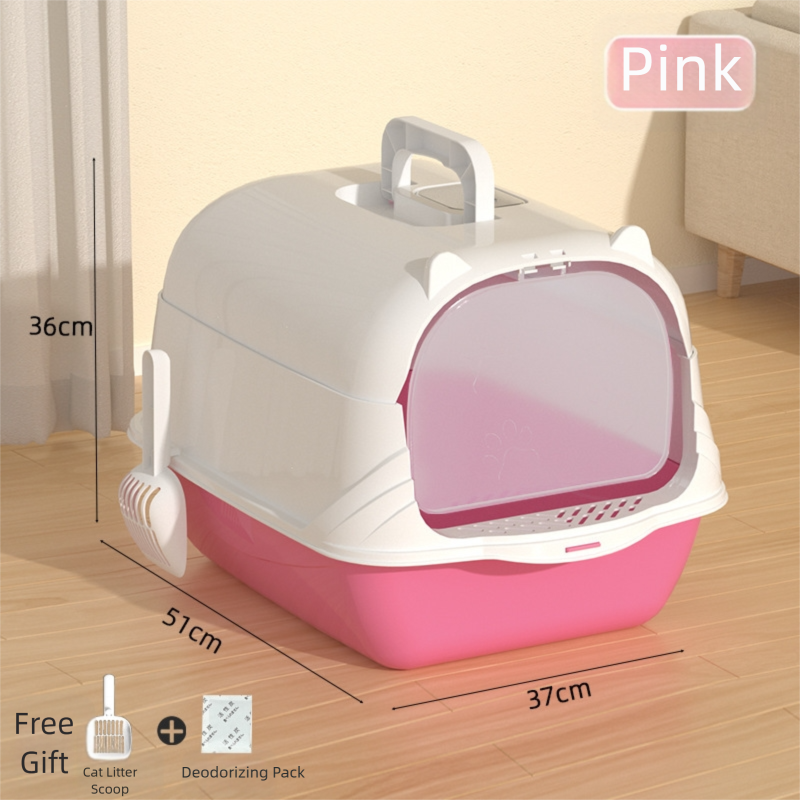 All-in-One Portable Cat Litter Box with Anti-Splash & Odour Control