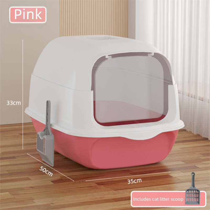 All-in-One Portable Cat Litter Box with Anti-Splash & Odour Control
