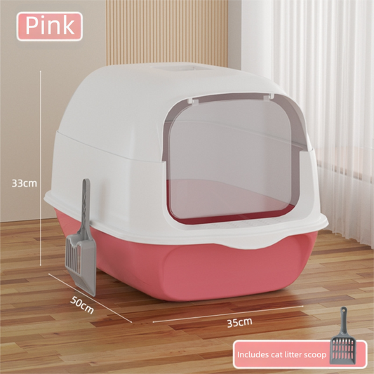 All-in-One Portable Cat Litter Box with Anti-Splash & Odour Control