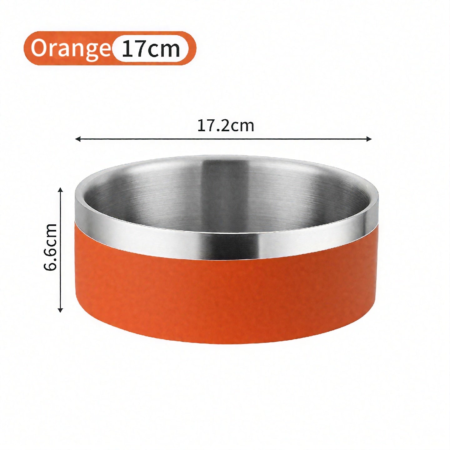 Double Layer Stainless Steel Anti-Tip Food Bowl for Dogs & Cats